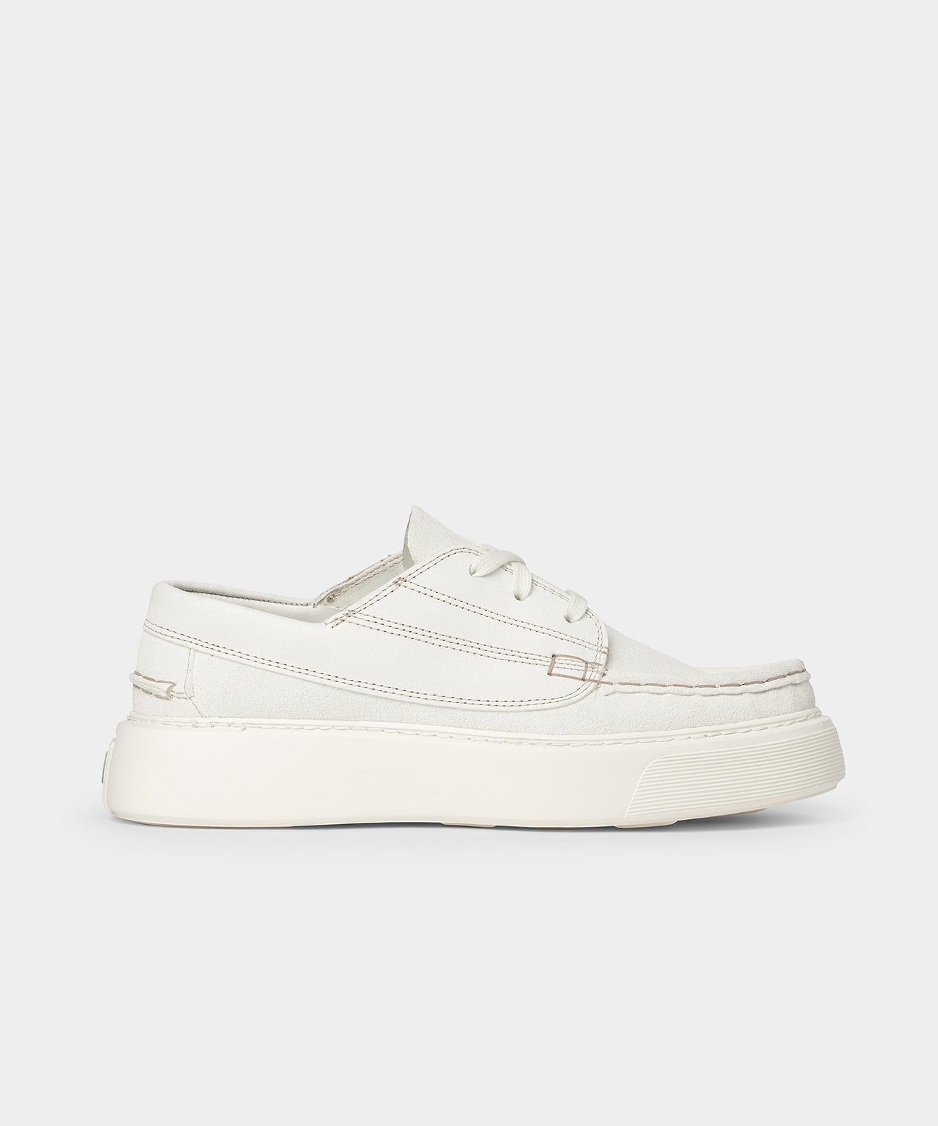 Tahoe Moc White Suede